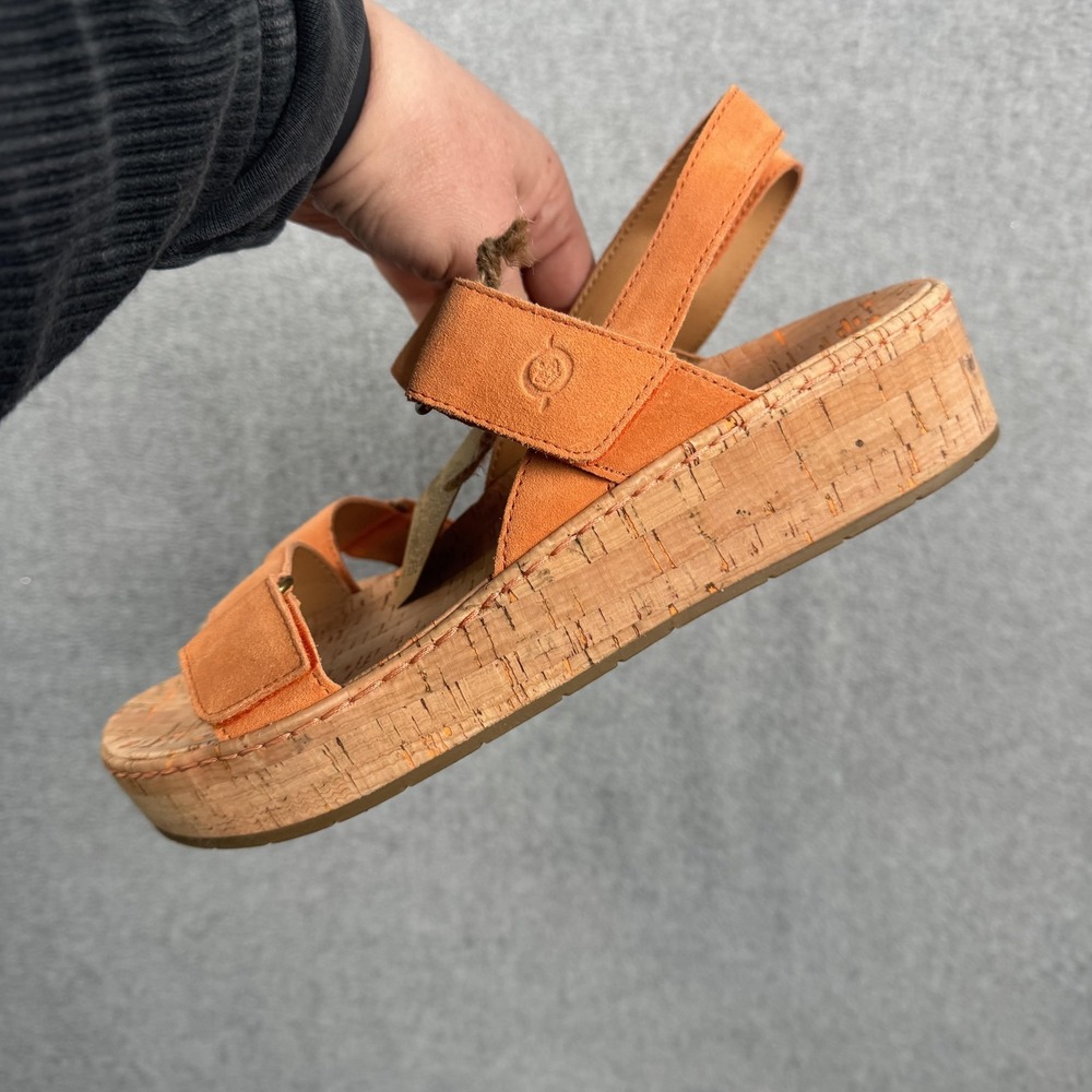 Women's Orange Cork Platform Sandals